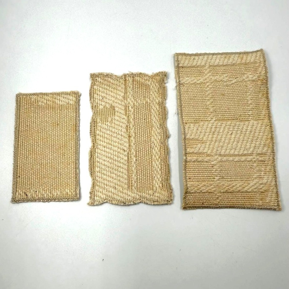 Miniature Dollhouse Rugs Lot Handmade Neutral Woven 1:12 Scale